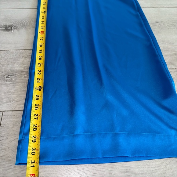 NWOT Show Me Your Mumu Irwin Blue Luxe Satin Wide Leg Pants Women's Small S - Picture 9 of 10